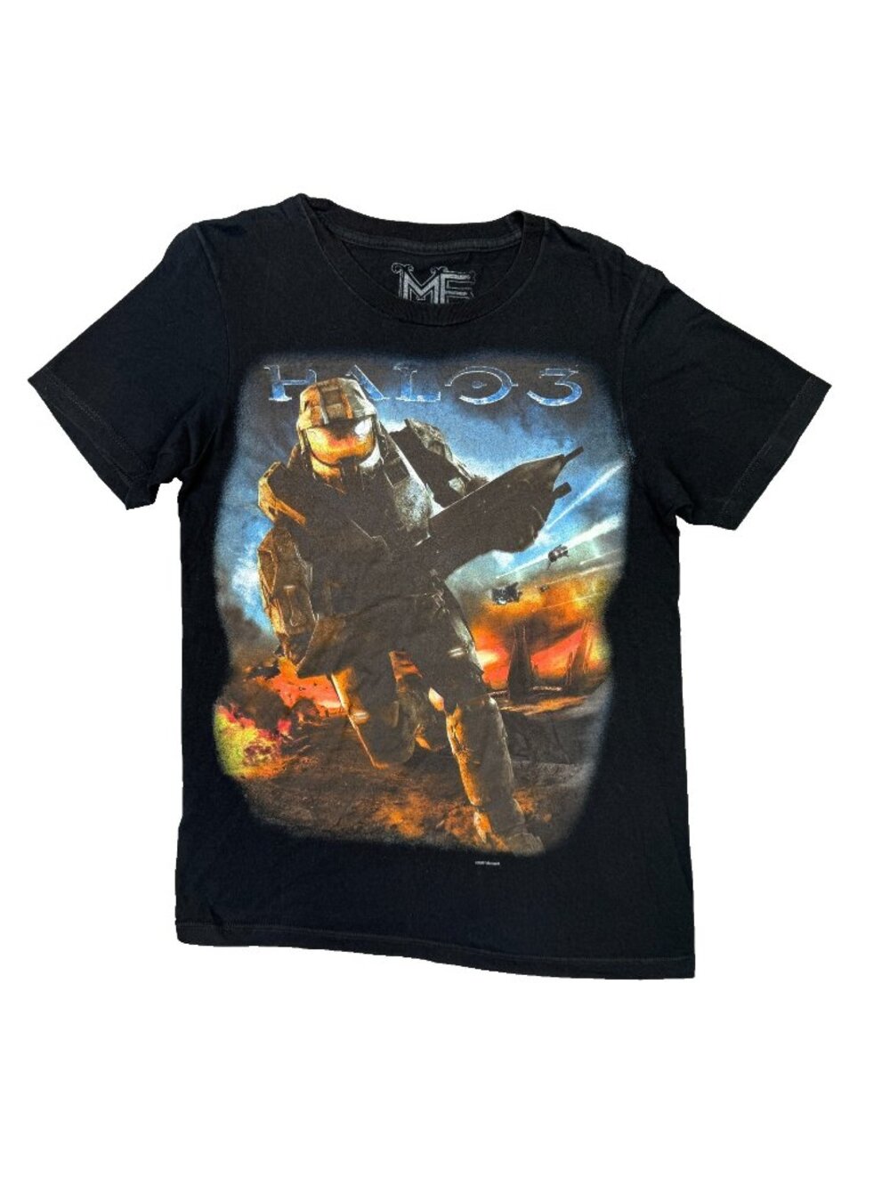 Halo 3 T Shirt Mens Small S Black Tee 2007 Bungie Promo Video Game Xbox 360